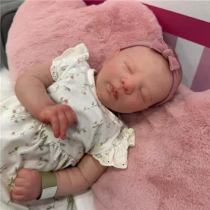 Reborn Baby Doll White Vinyl Alexa Asleep