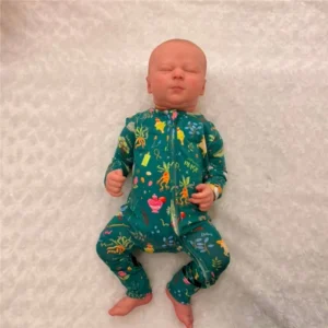 Reborn Doll 24 White Vinyl Painted Hair Closed Eyes