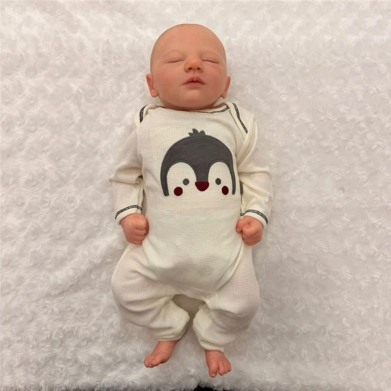 Reborn Baby Dolls Vinyl White Baby Jackson Painted Hair